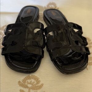 Sam Edelman Bay - Black Patent Sandals Size 7.5